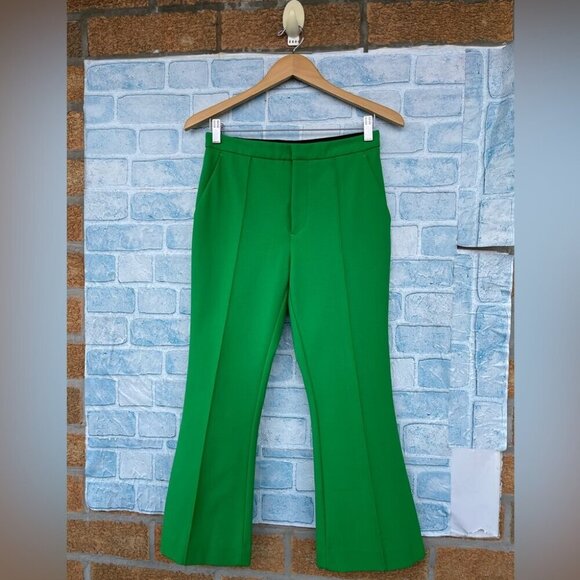 AREA NYC CROPPED CREASE-FRONT TROUSERS size 6 - Picture 3 of 12